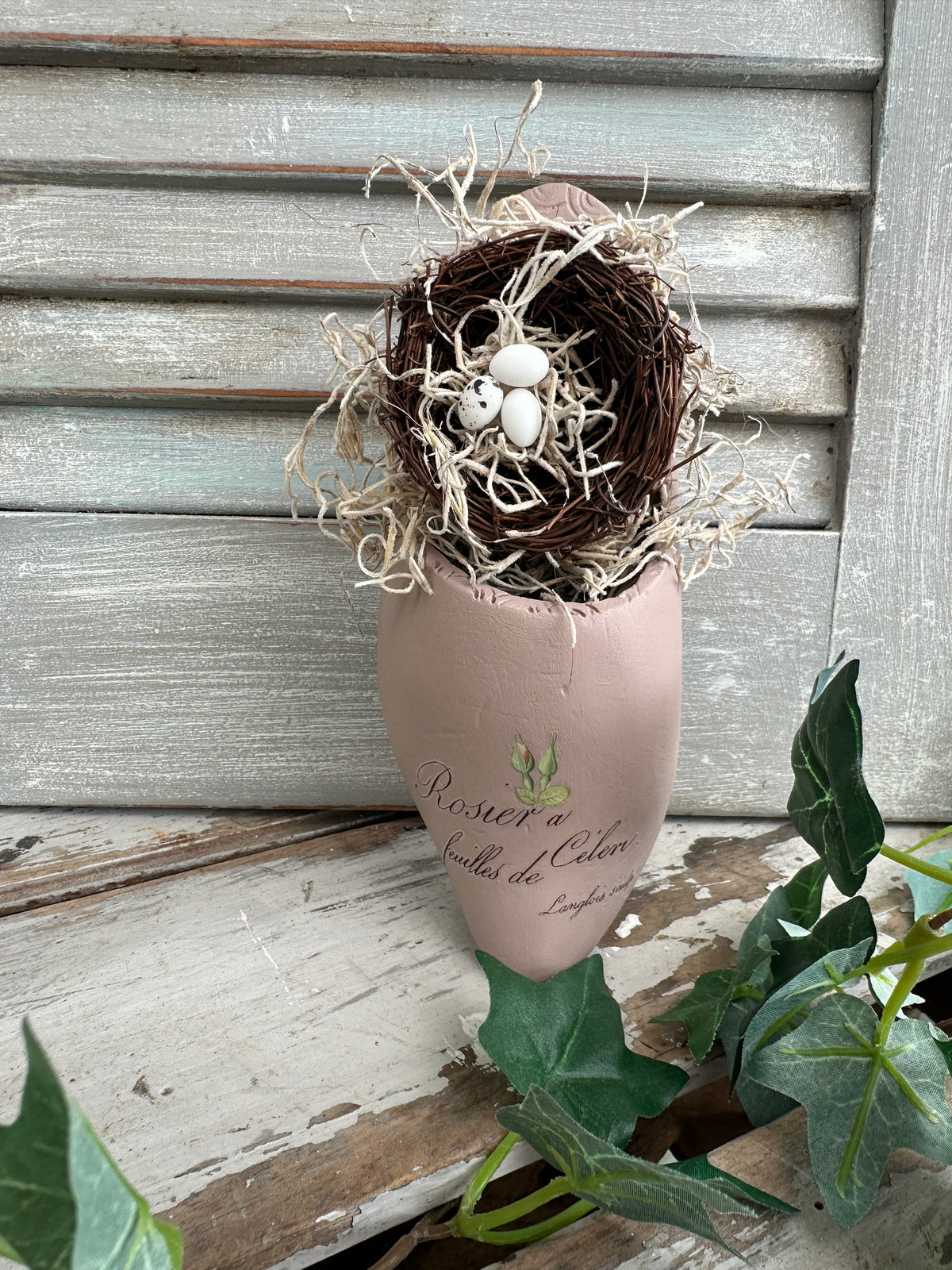 Rose Pink Clog and Bird Nest