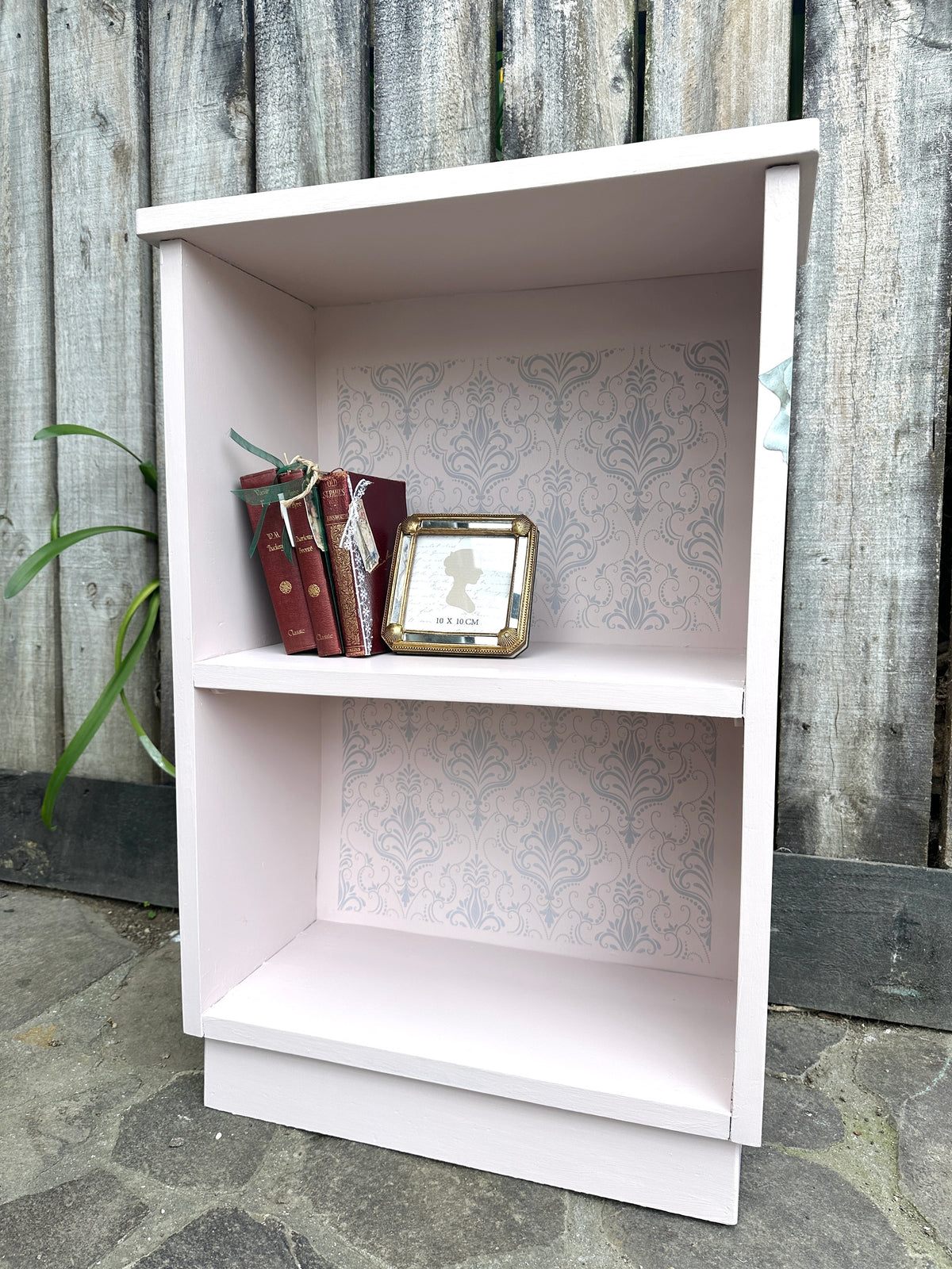 Small Bookcase Shelf unit in Grassmere & Florals