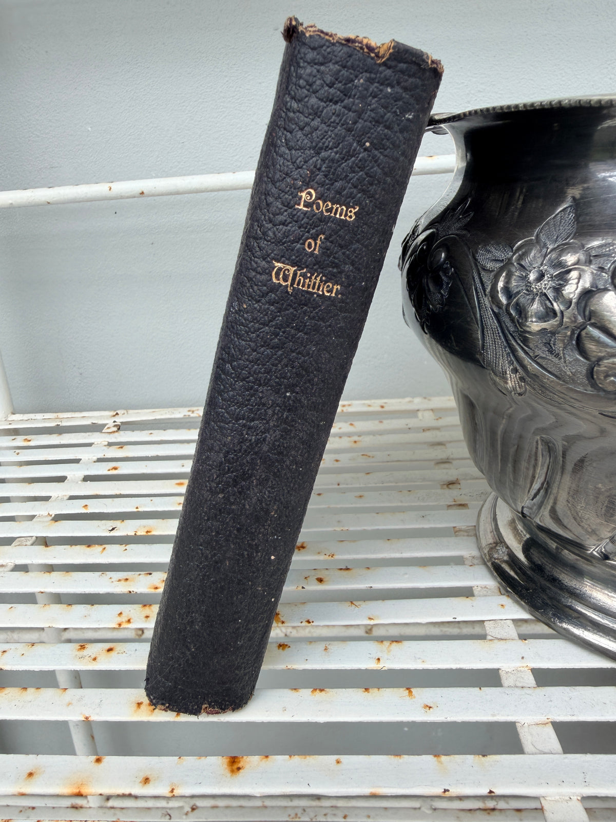 Poems of Whittier Vintage Black book