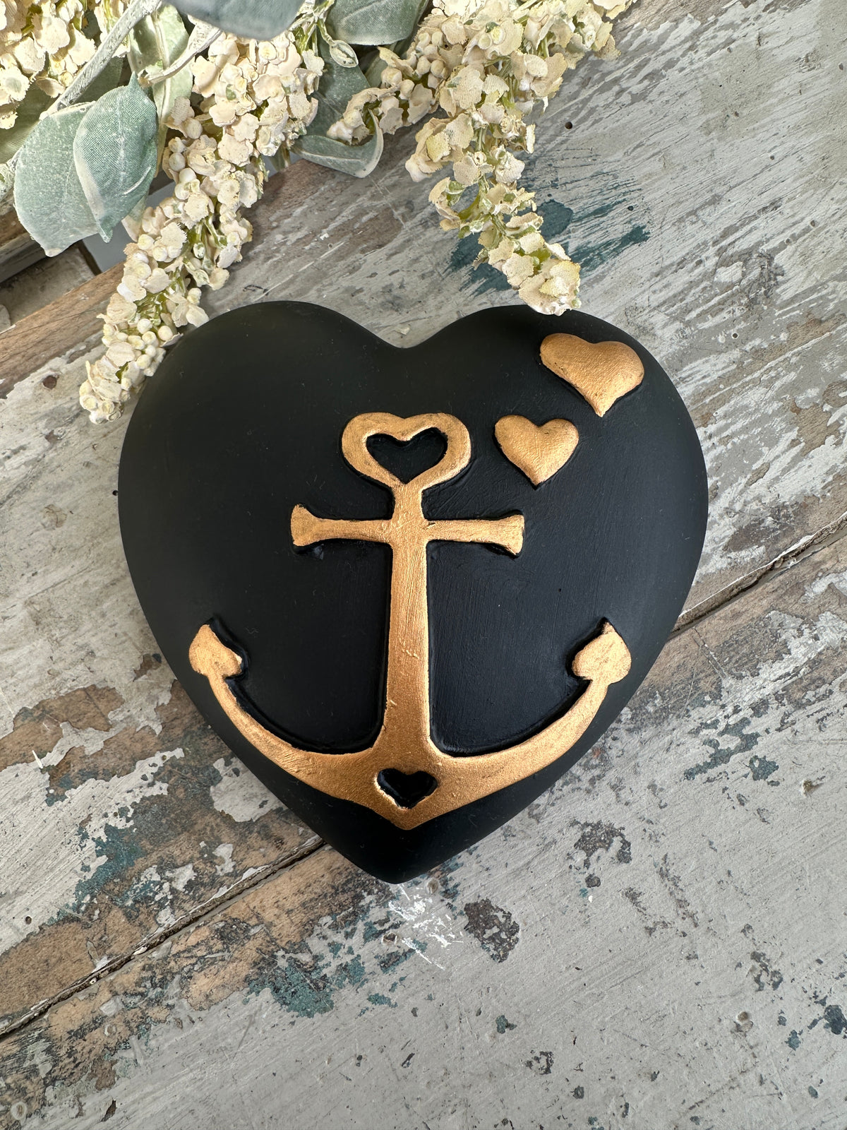 Wall heart Aged Bronze Anchor