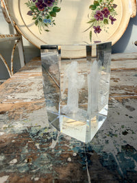 3D Mary and Baby Crystal Paperweight Laser-Etched Glass Keepsake