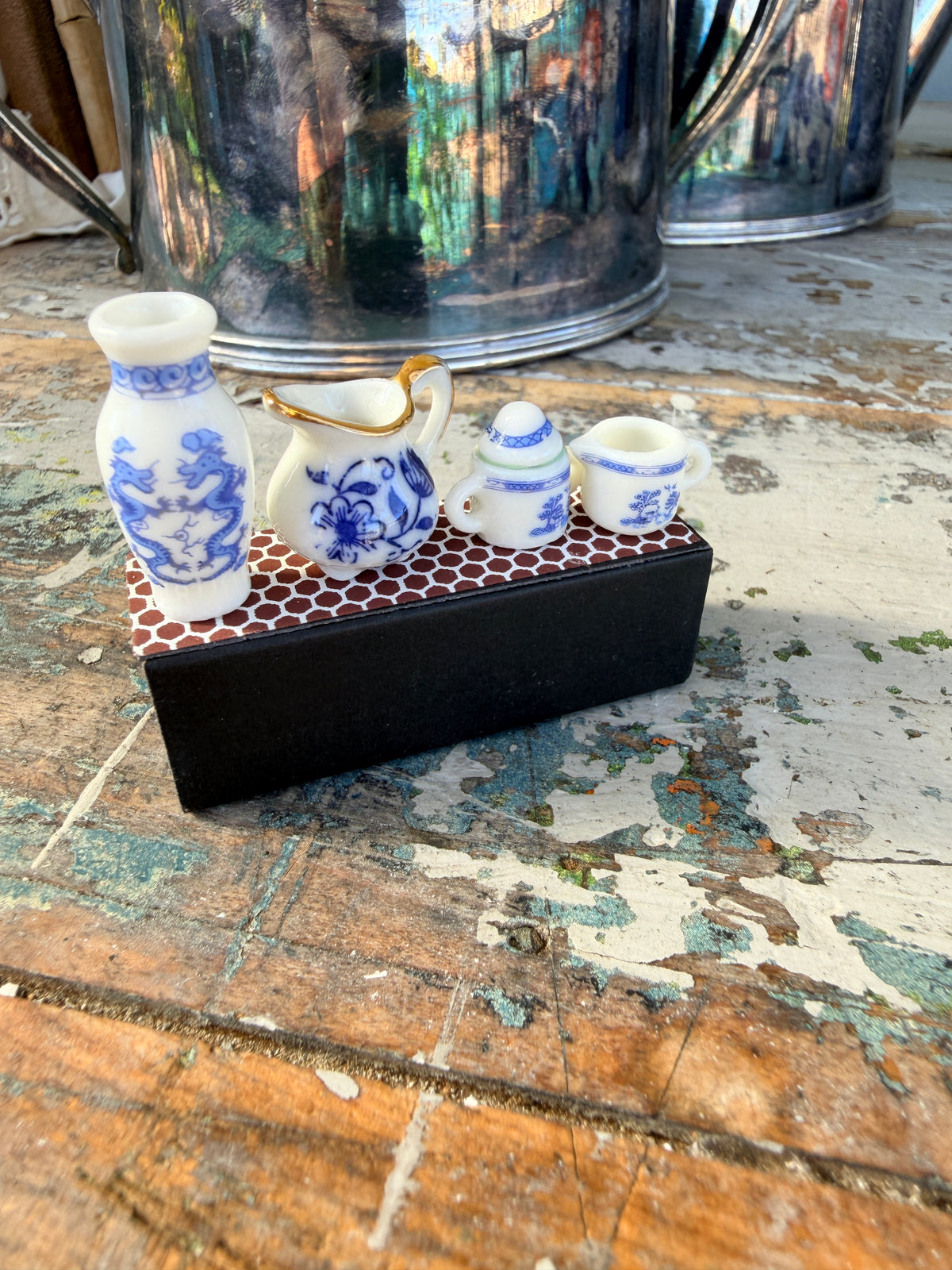 Blue & White Chinoiserie minis set of 4