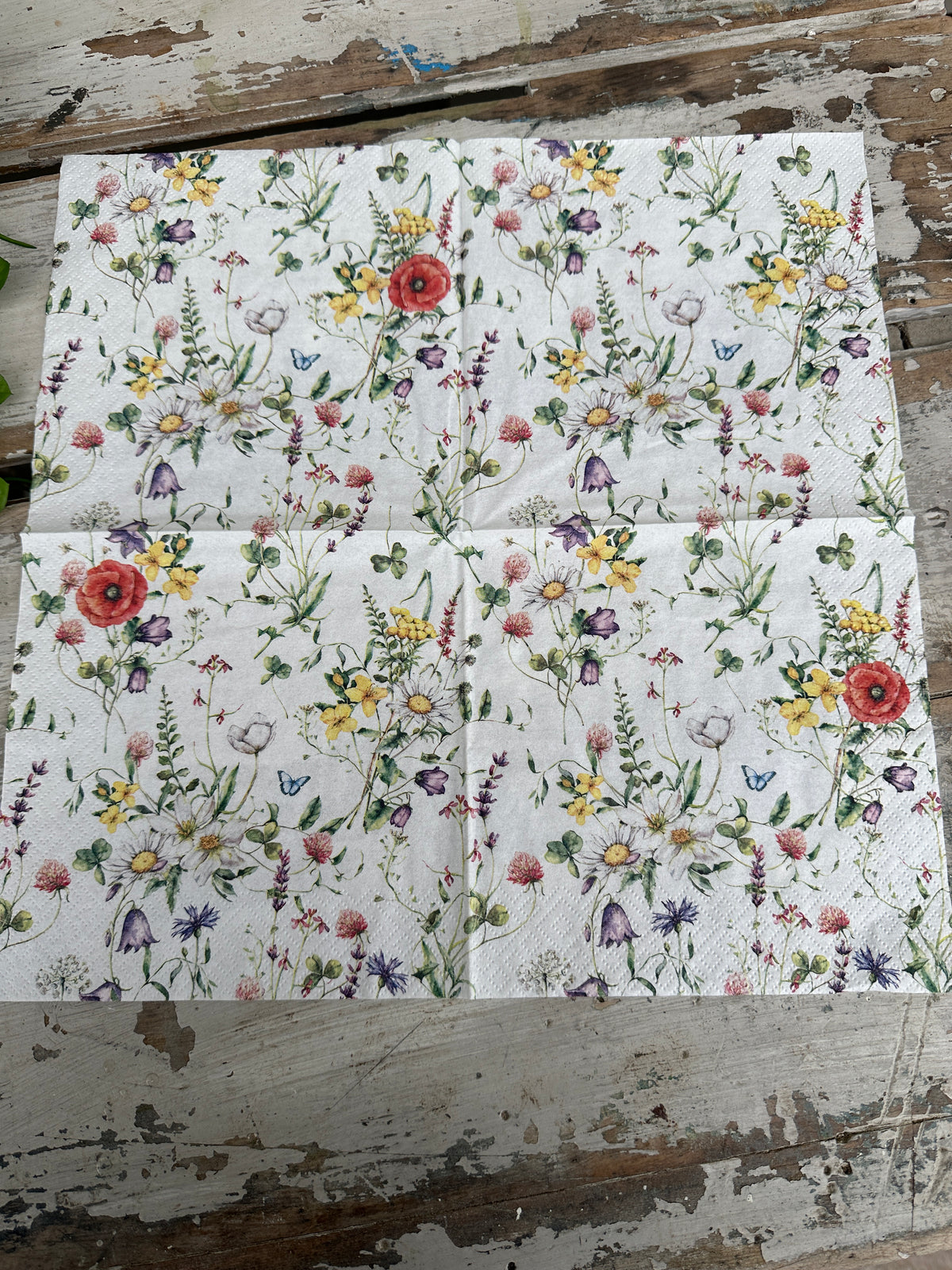 Vild Blomma Napkin for Decoupage