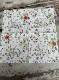 Vild Blomma Napkin for Decoupage