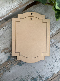 Elegant Frame 3 piece set Blank MDF shape 18cm