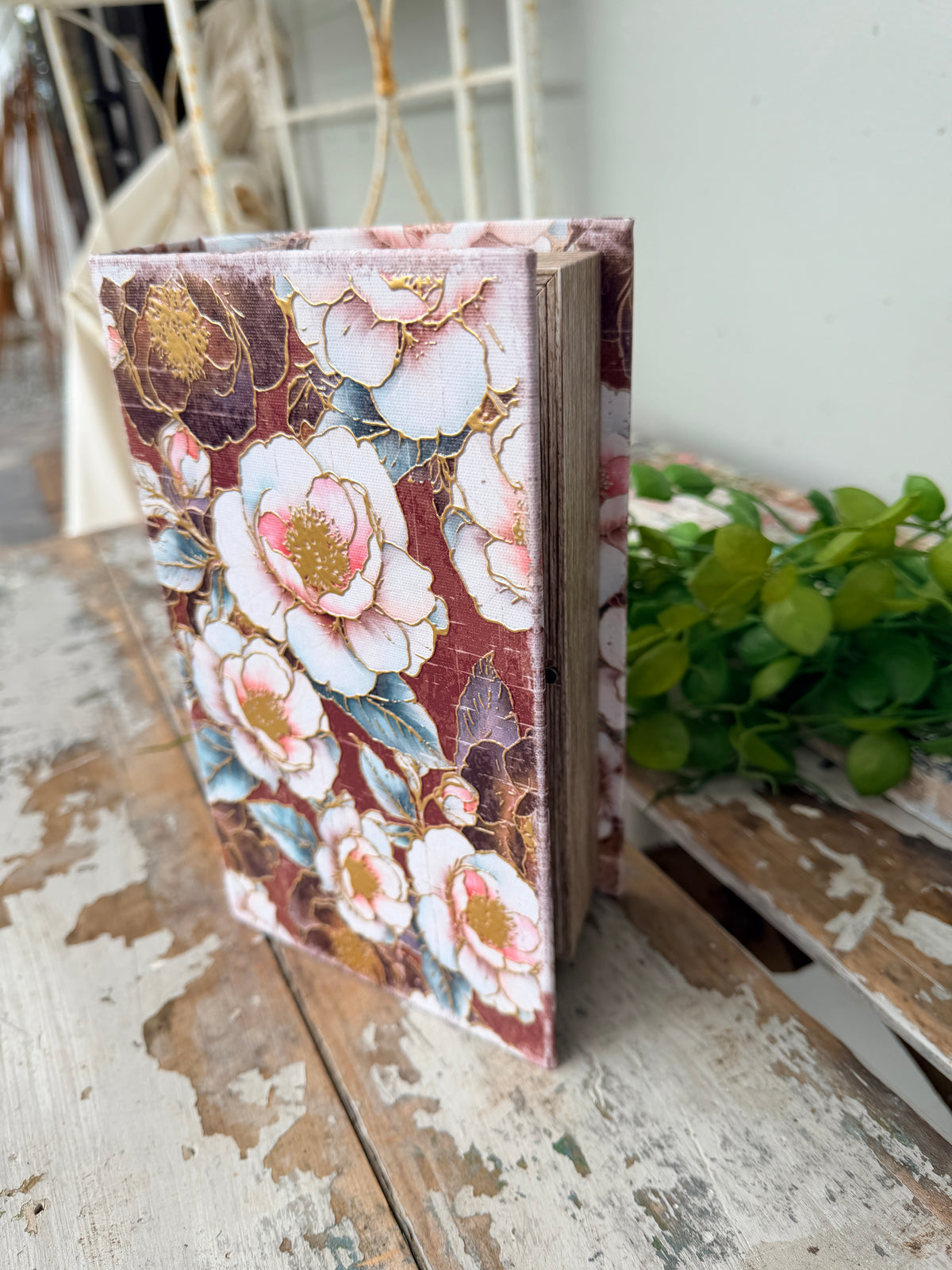 Book Box Gilded Floral