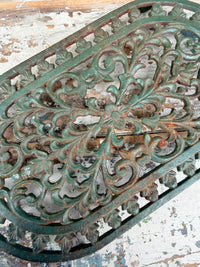 Cast Iron chippy green trivet