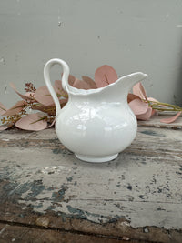 White Fine China Jug Made in England