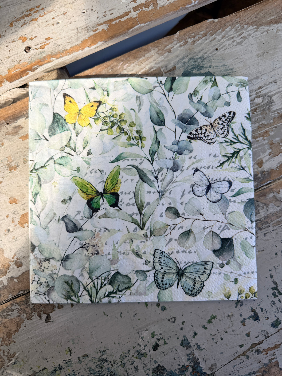 Pastel Butterflies Napkin for Decoupage
