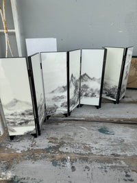 Chinese 8 paneled folding screen Art work Cloud Mountain