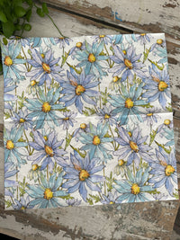 Blue Margerites Napkin for Decoupage
