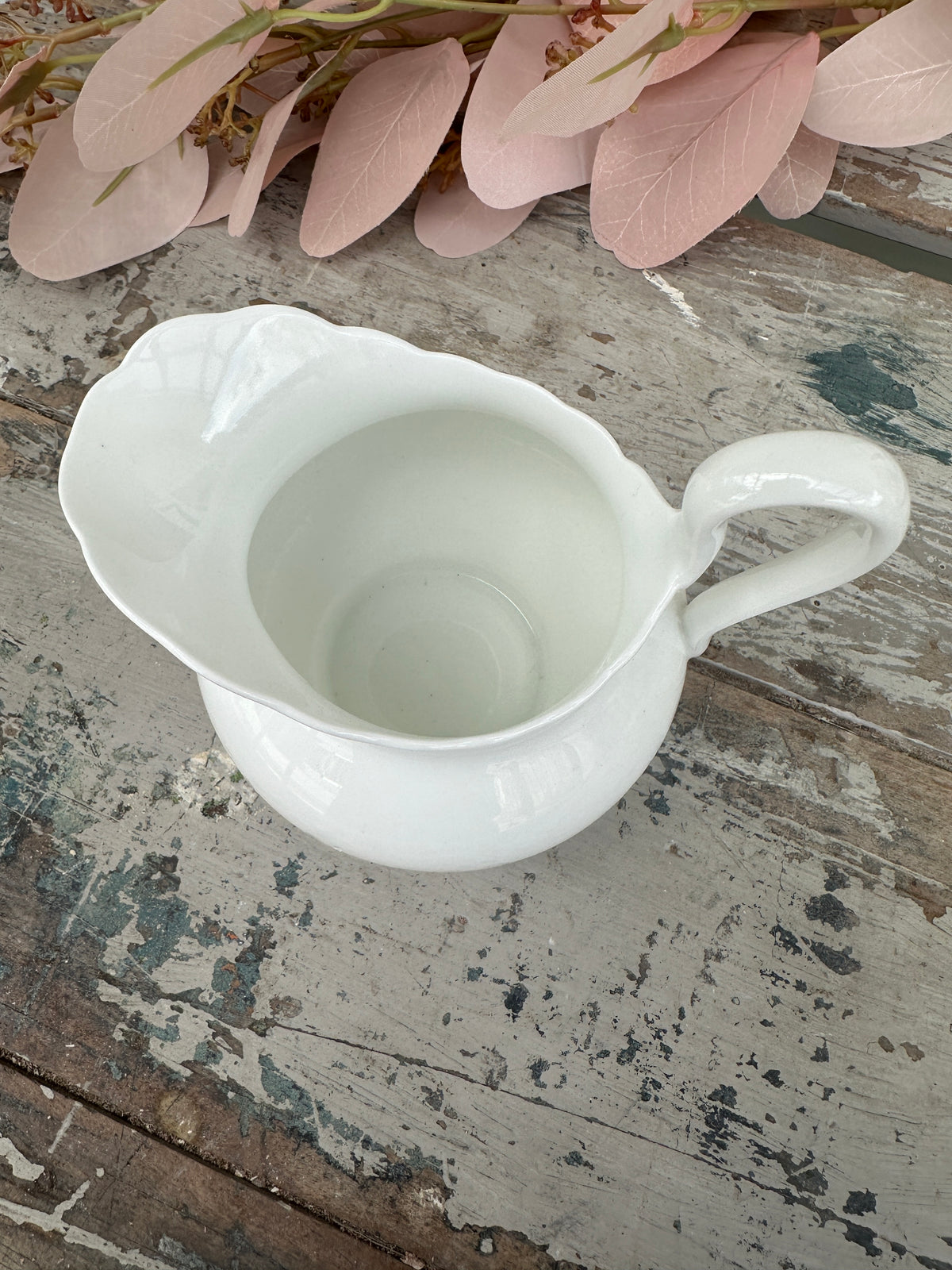 White Fine China Jug Made in England