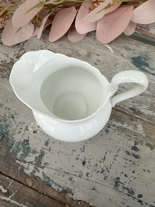 White Fine China Jug Made in England