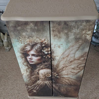 Decorative cabinet with fairy design Adeline Mulberry Decoupage Paper fairy 