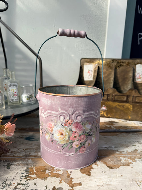Lilac Metal Bucket