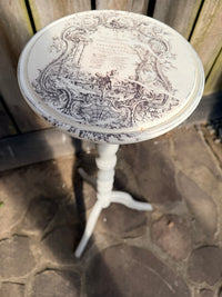 Shabby French look side table or stand tall