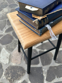 Wooden Stool with Black legs COLLECT ONLY