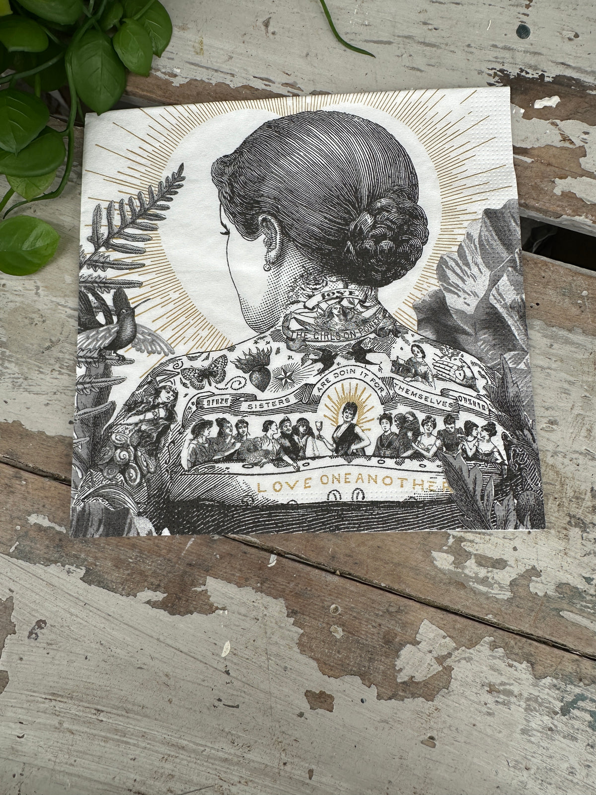 Tattoo Napkin for Decoupage