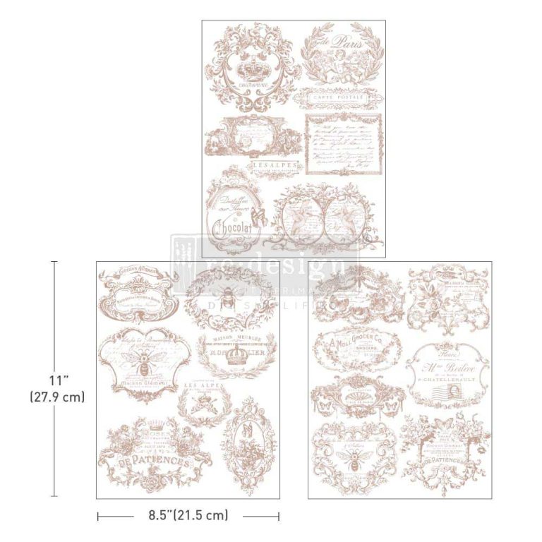 Redesign transfer middy - Vintage Labels II french grey