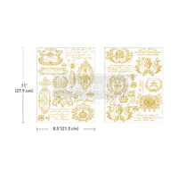 H2O transfer Gilded Memories 2 sheets Redesign with Prima