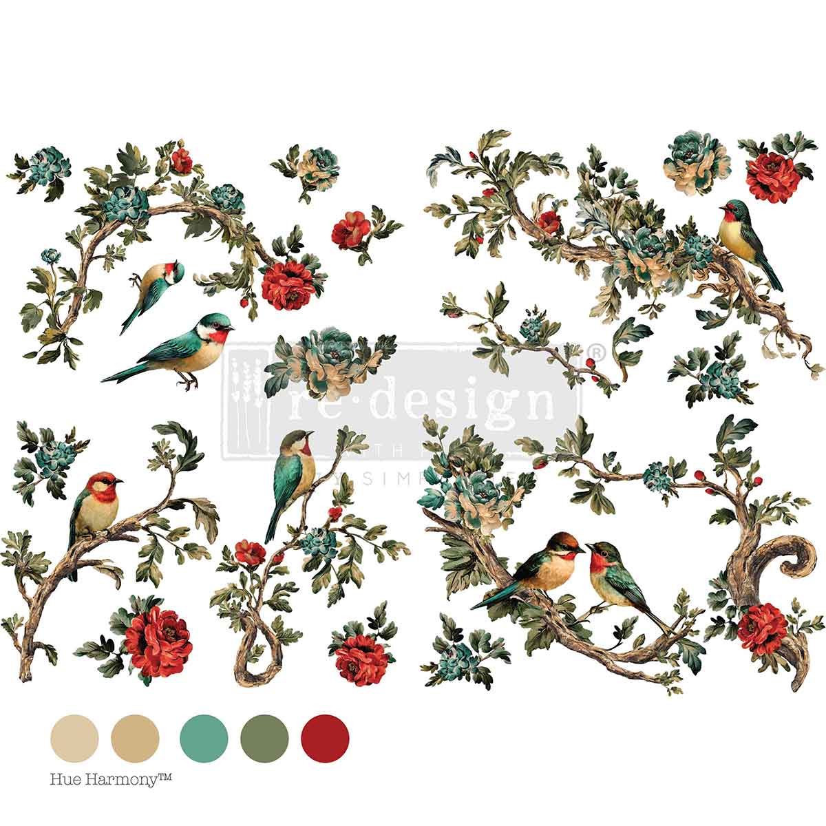 Redesign transfer Large Rosette Aviary