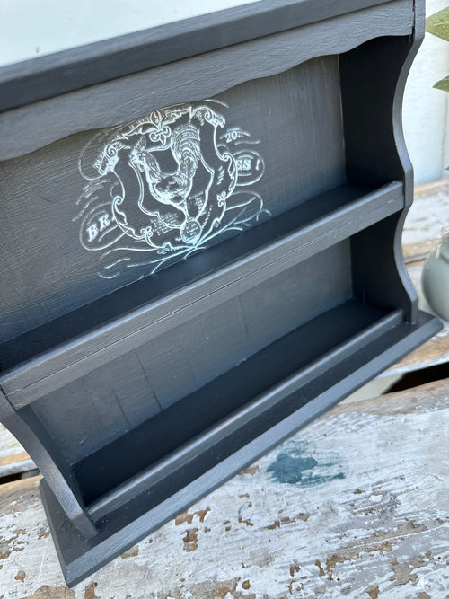 Tabletop Black Shelf w Chicken