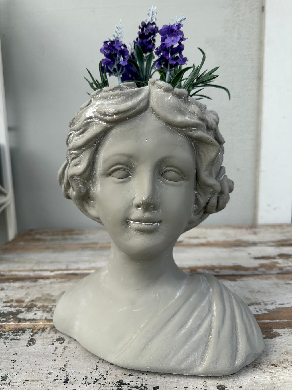 Beautiful Lady Head & shoulder Planter / Vase mid sized