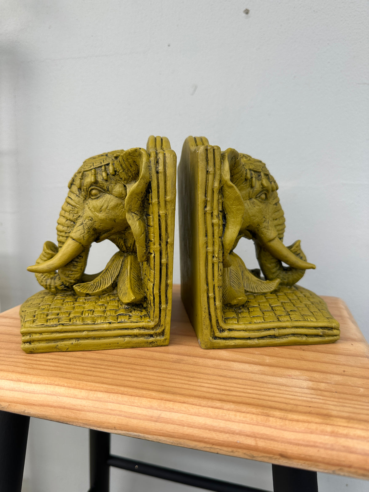 Elephant Bookends in French Country style