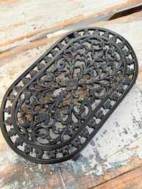 Black Filigree metal riser
