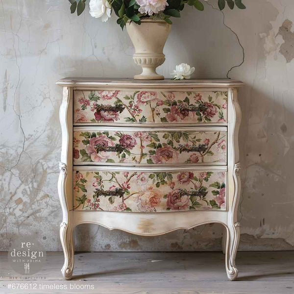 Timeless Blooms Mulberry Tissue Paper for Decoupage KACHA