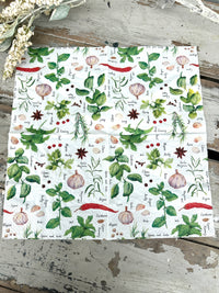 Spices & Herbs Napkin for Decoupage