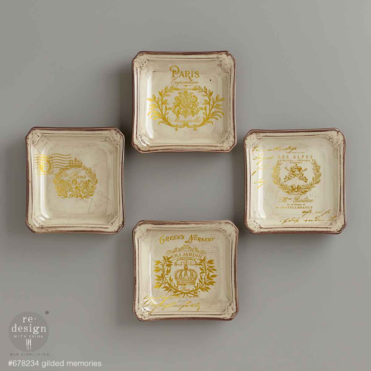 H2O transfer Gilded Memories 2 sheets Redesign with Prima
