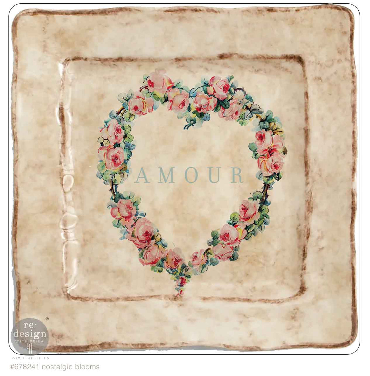H2O transfer Nostalgic Blooms 2 sheets Redesign with Prima