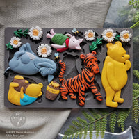 Decorative mold with Winnie the Pooh and friends on a gray background