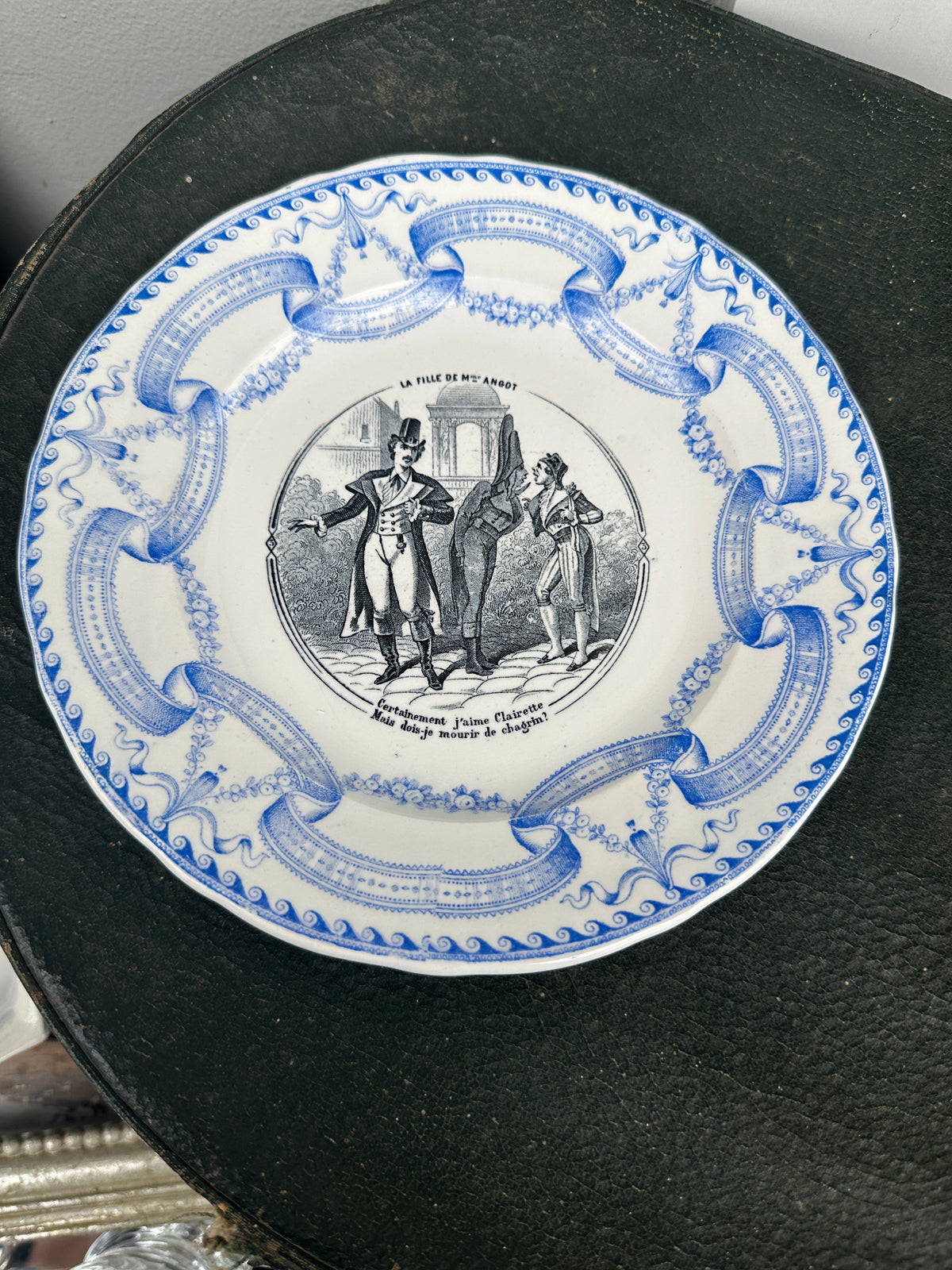 French transferware Plate circa1872 - 1890