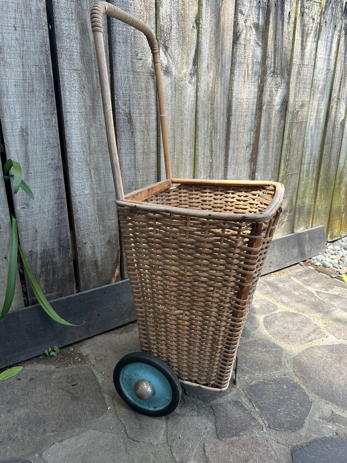 Wicker Shopping Trolley 