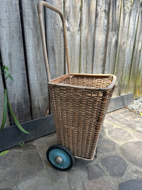 Wicker Shopping Trolley 