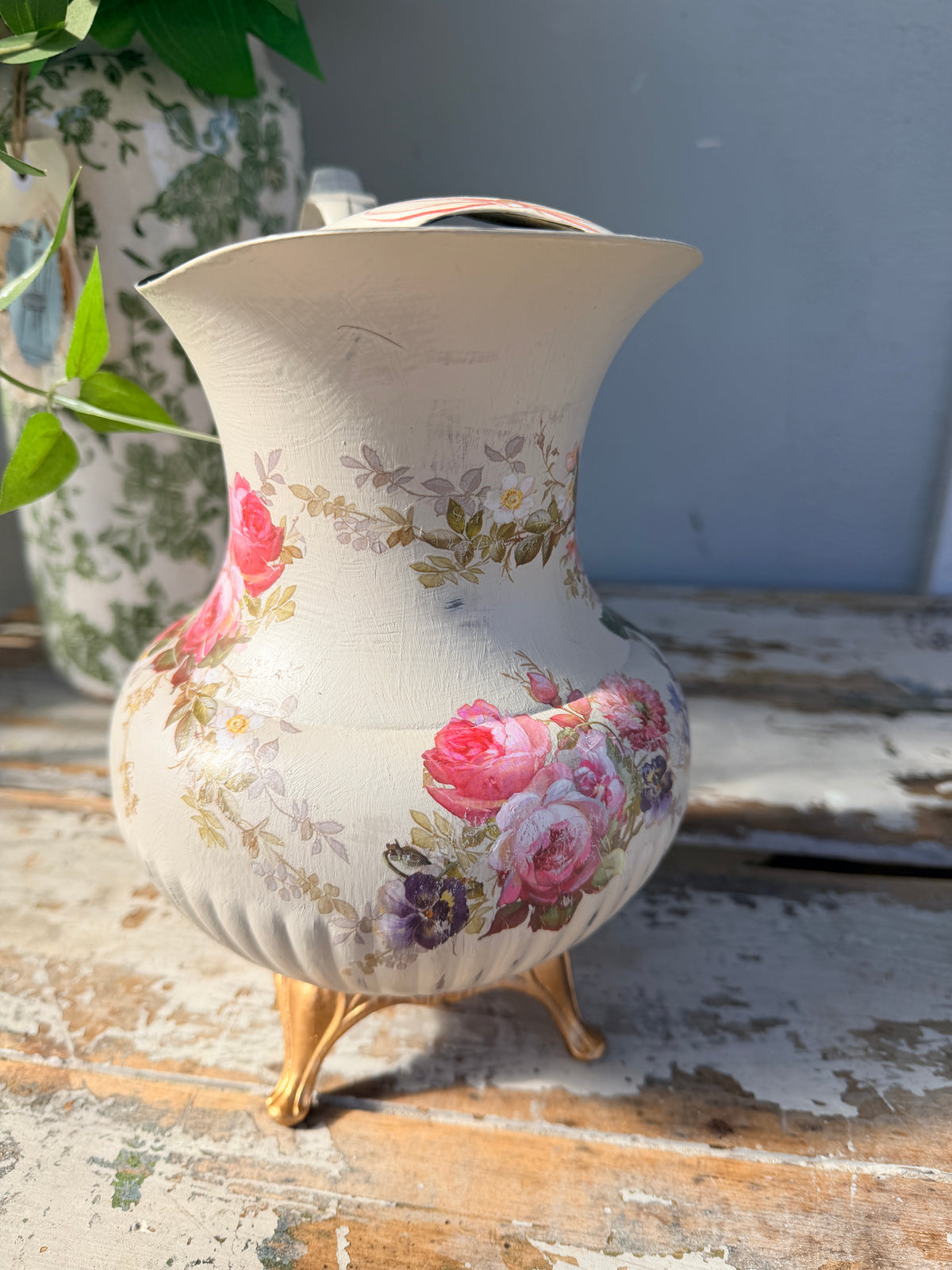 Floral Bird hand painted Jug