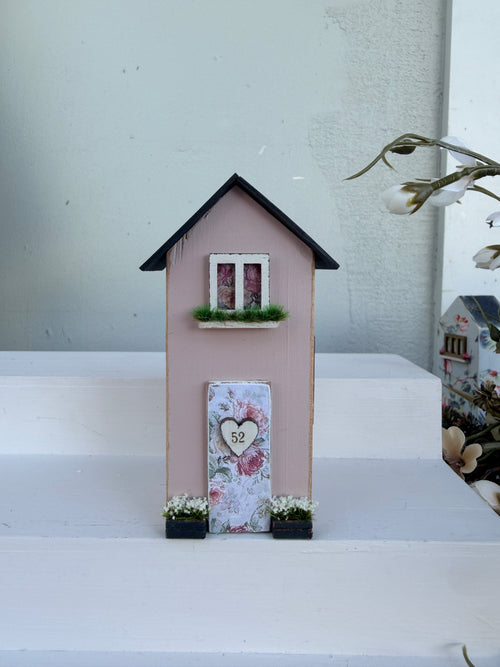 Miniature Handmade Houses pink series #52