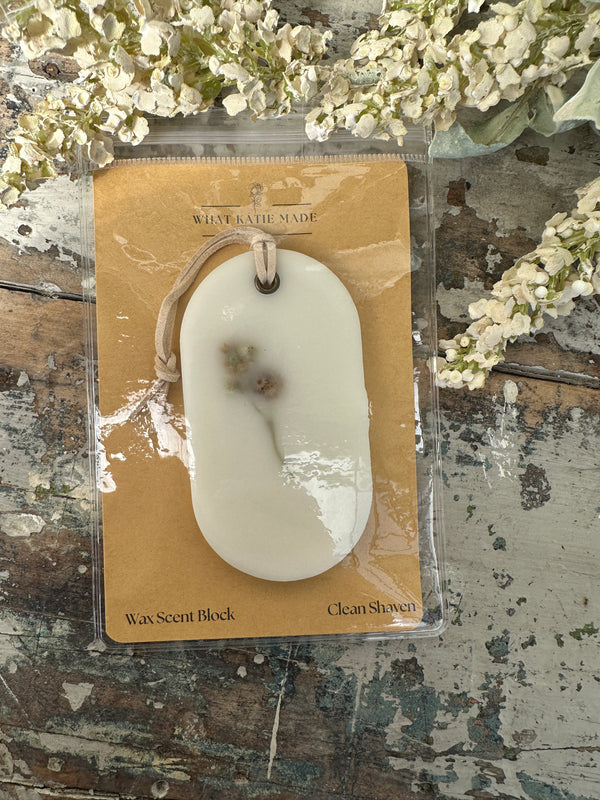 Wax Scent Block hanging Clean Shaven