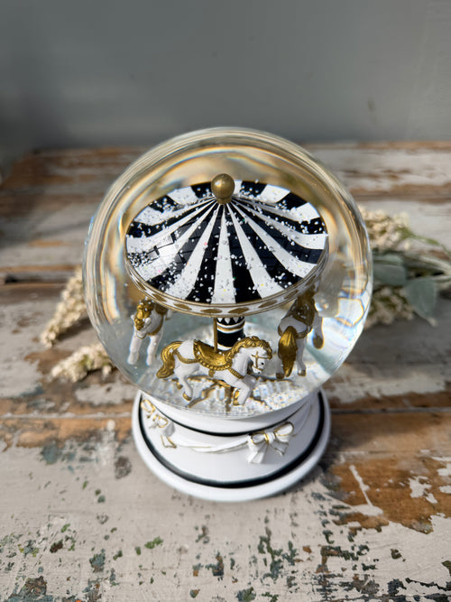 Snow Globe Musical Carousel