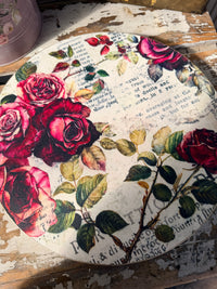 Lazy Susan Crimson Roses