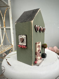 Handmade Houses Green series hearts & topiary
