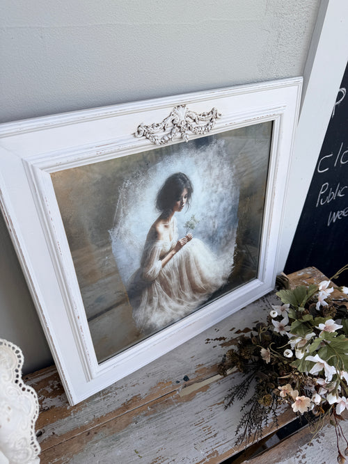 Elouise Mirrored decoupage artwork in Frame