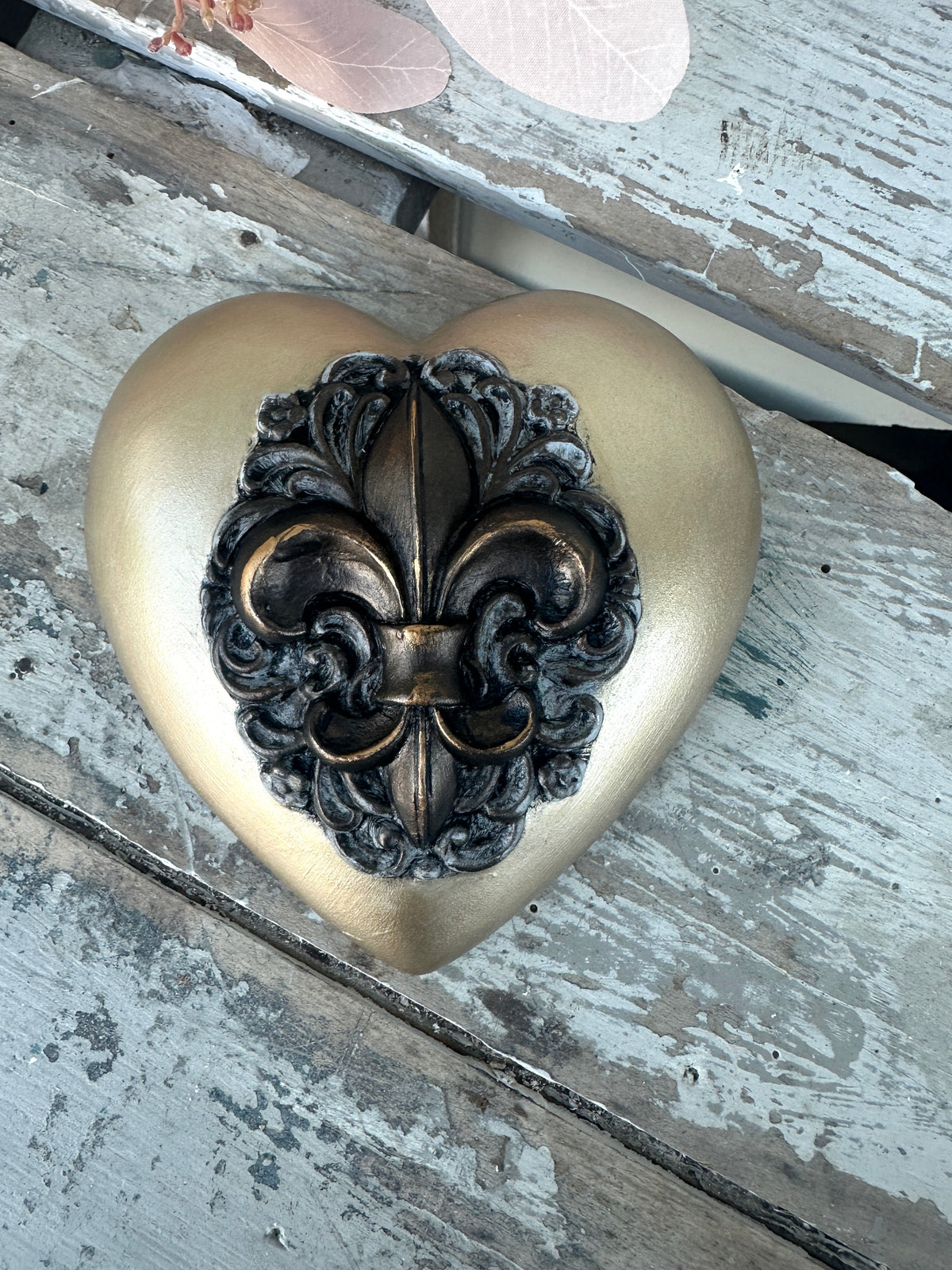 Wall heart Golden Blush Fleur di Lis