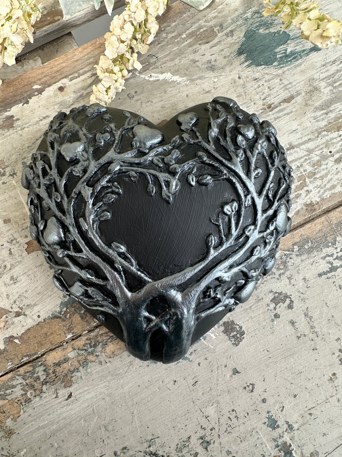 Wall heart Tree of Pewter