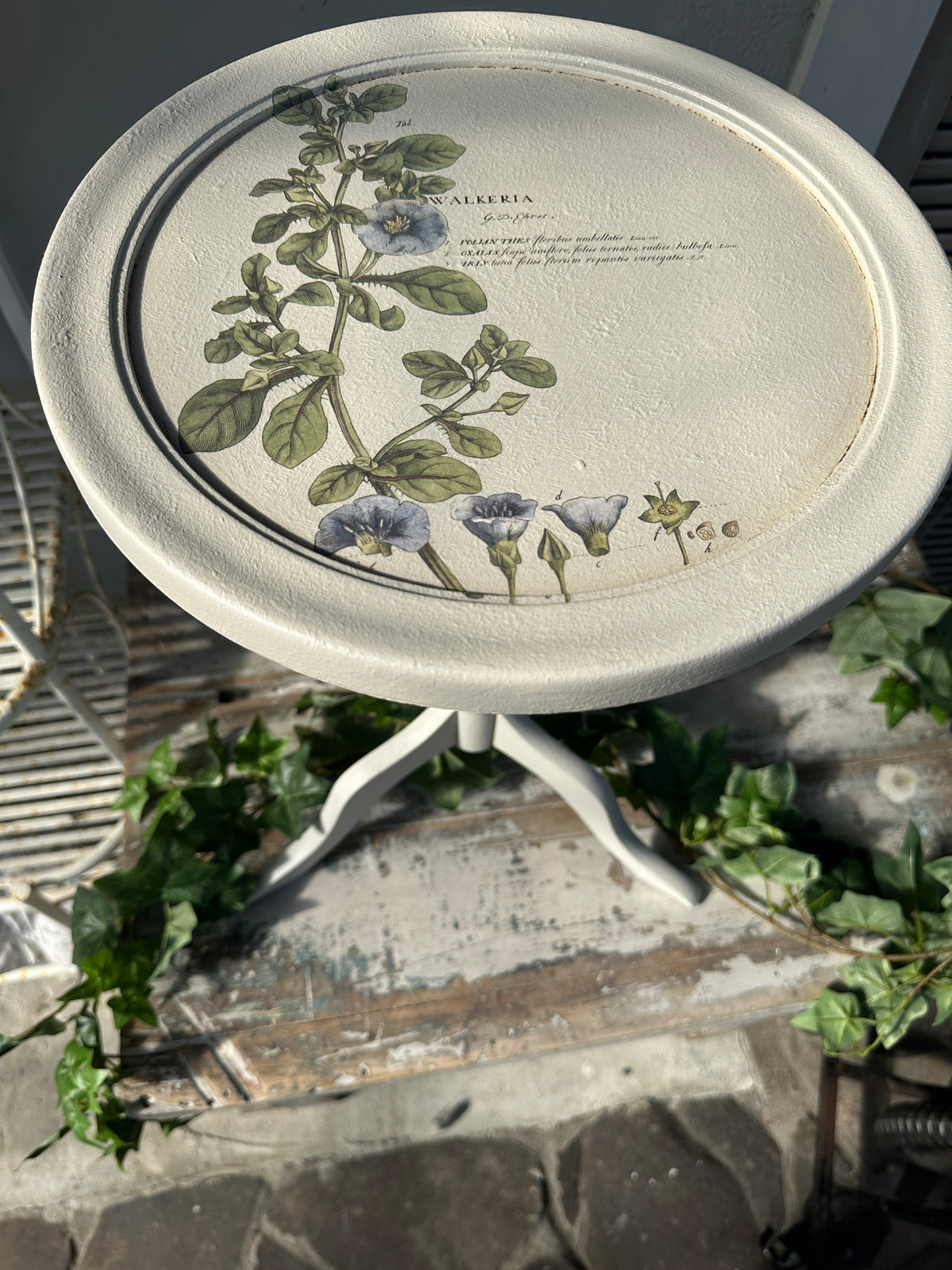 Botanical round side table