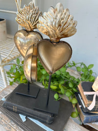 Milagro Heart Locket on Black Stand