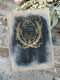 Fusion cast iron Black & Gold Reworked decorative Book 