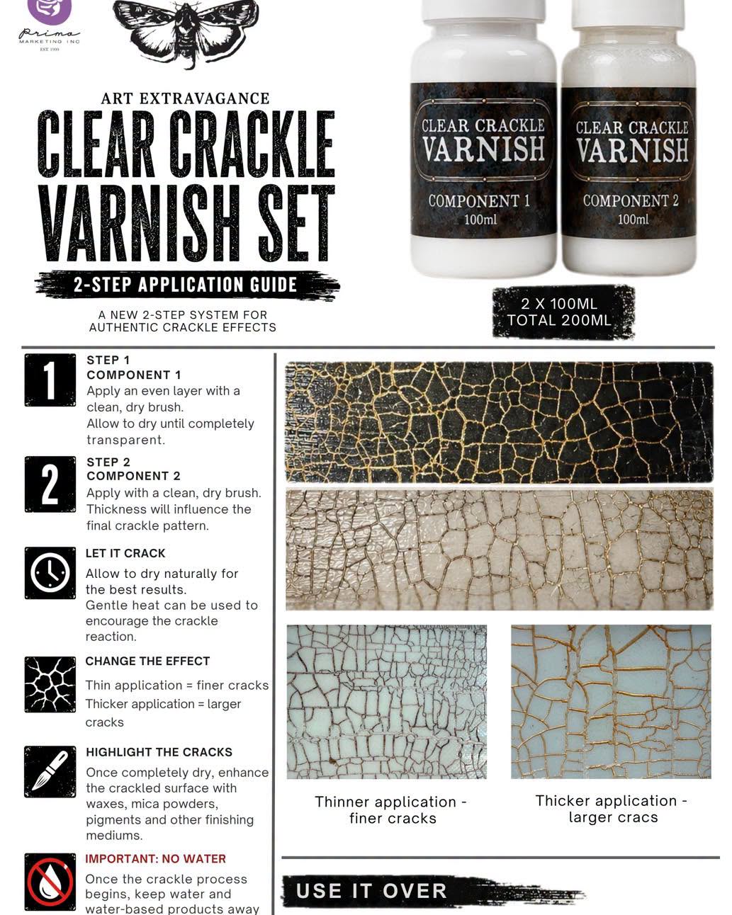 Clear Crackle Varnish 2 Step by Prima